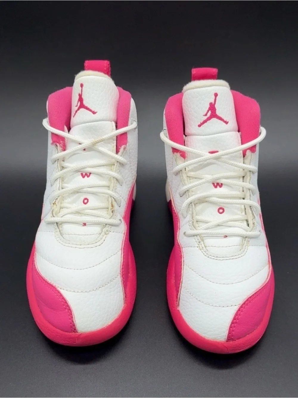 Jordan Kids White and Hot Pink High-Top Sneakers